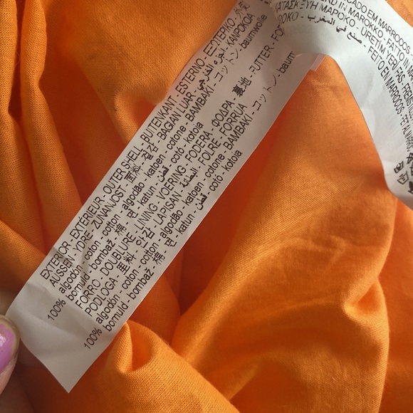 NWT Zara embroidered openwork neon orange dress bloggers fave. - Picture 12 of 14